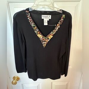 Joseph A. Black Embellished Women's Top